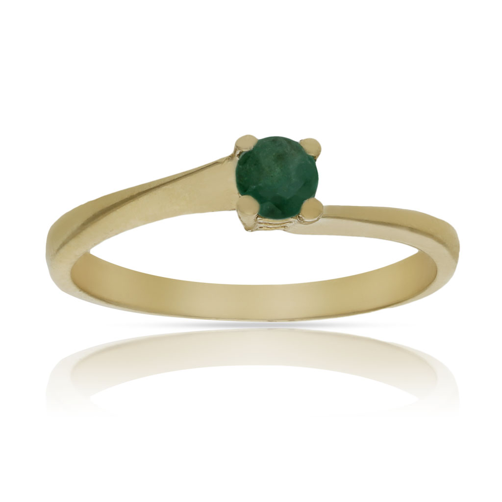 SORTIJA ORO 18KL ESMERALDA FINA