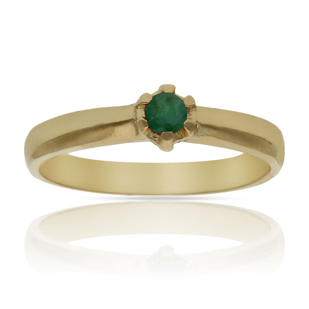 SORTIJA ORO 18KL ESMERALDA FINA