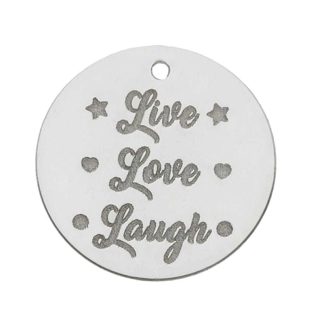 MI HISTORIA - ABALORIO LIVE LOVE LAUGH PLATA 925MM