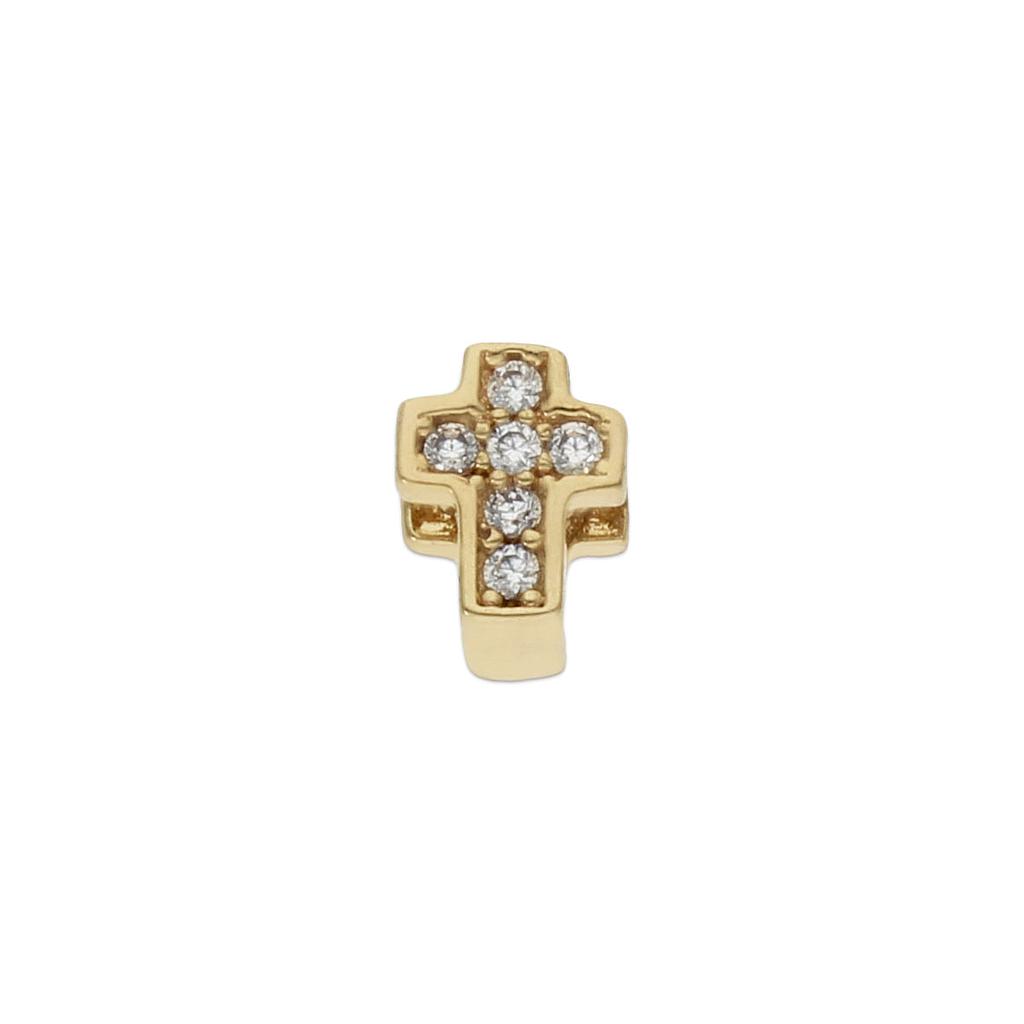 CHARMS ORO 18KL CRUZ CIRCONITAS