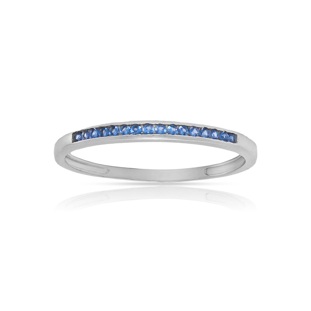SORTIJA ORO BLANCO 18KL - COLOR AZUL