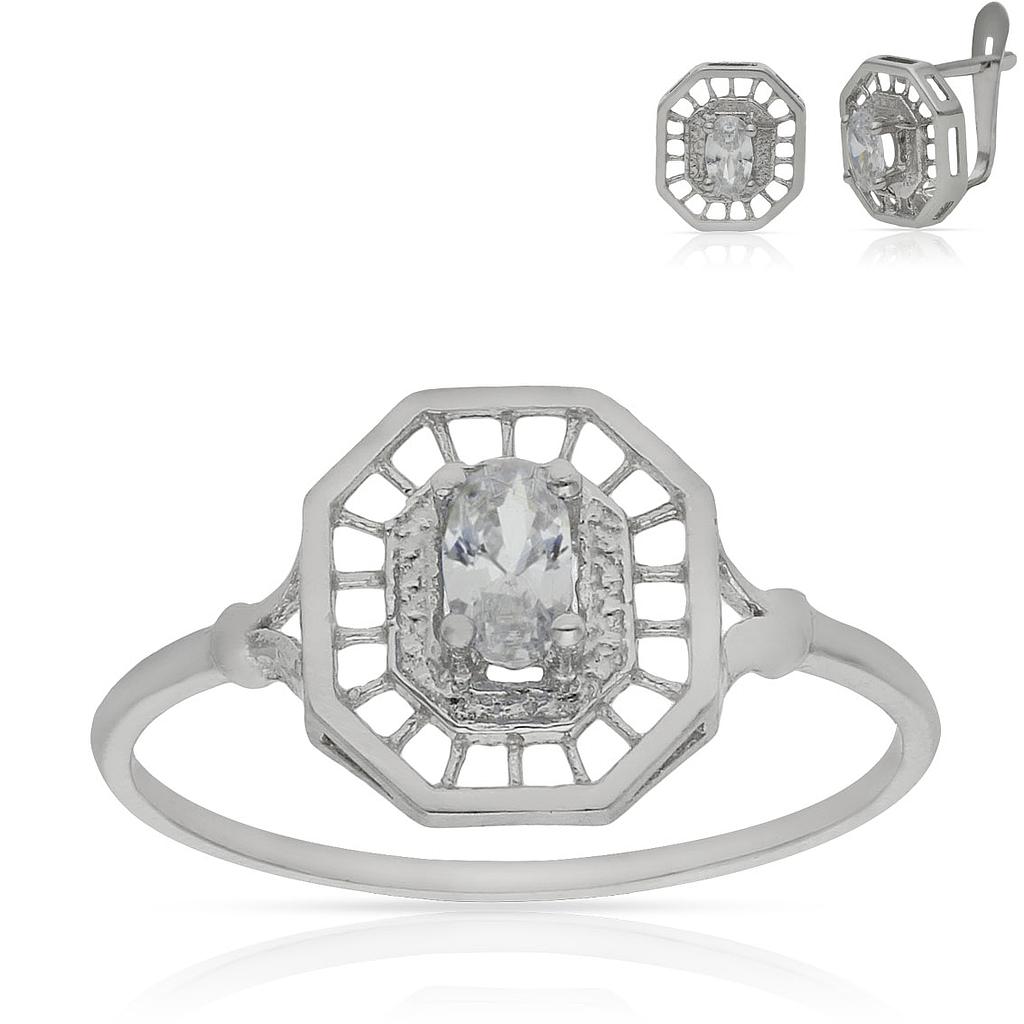 SORTIJA ORO BLANCO 18KL CIRCONITAS