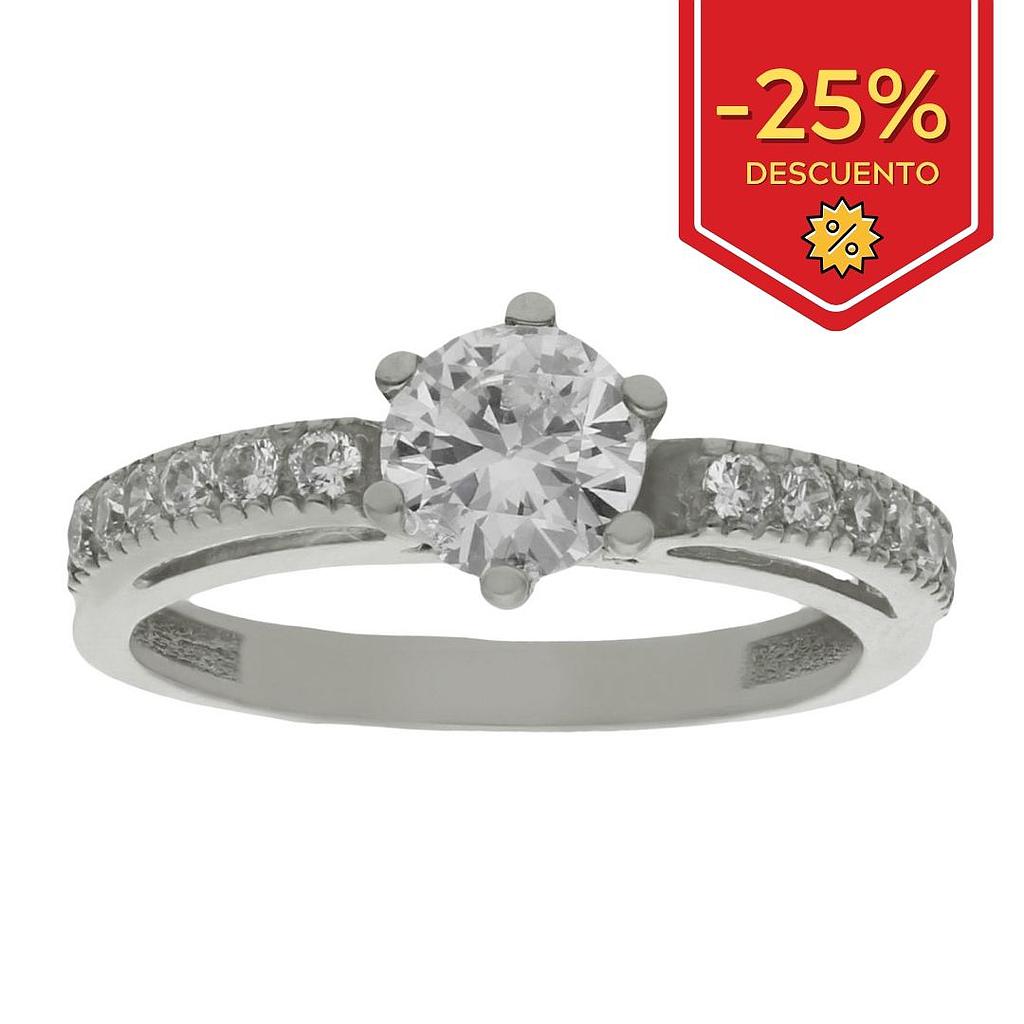 SORTIJA ORO BLANCO 18KL CIRCONITAS
