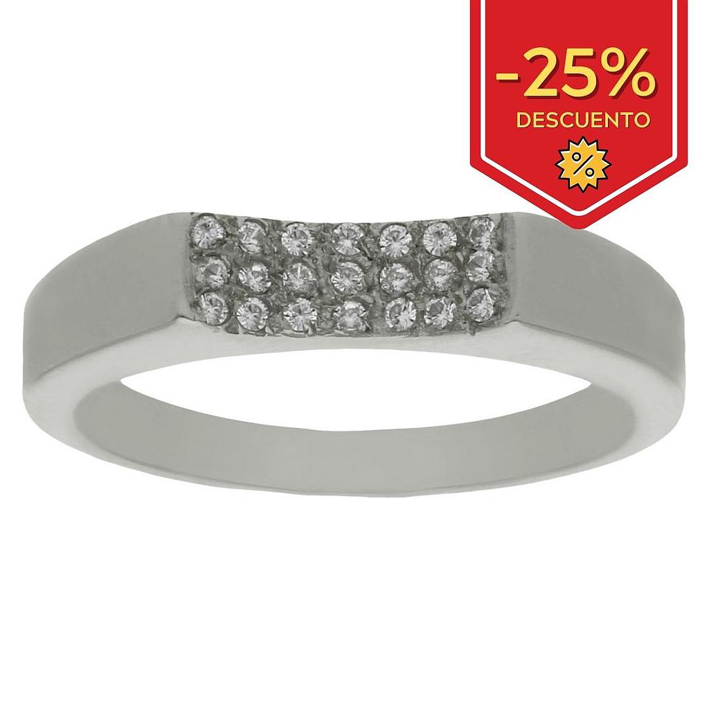 SORTIJA ORO BLANCO 18KL CIRCONITAS