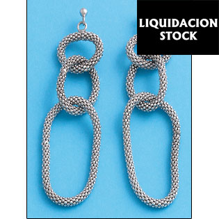 PENDIENTE CADENAS PLATA 925MM