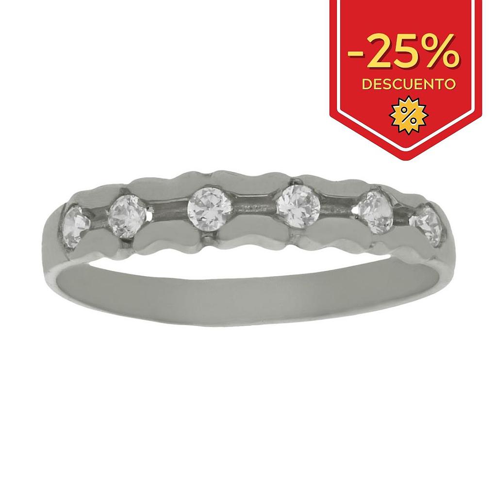 SORTIJA ORO BLANCO 18KL CIRCONITAS