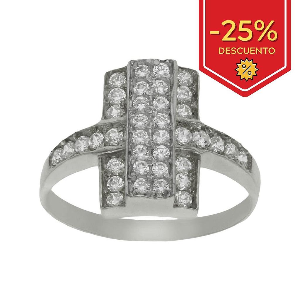 SORTIJA ORO BLANCO 18KL CIRCONITAS