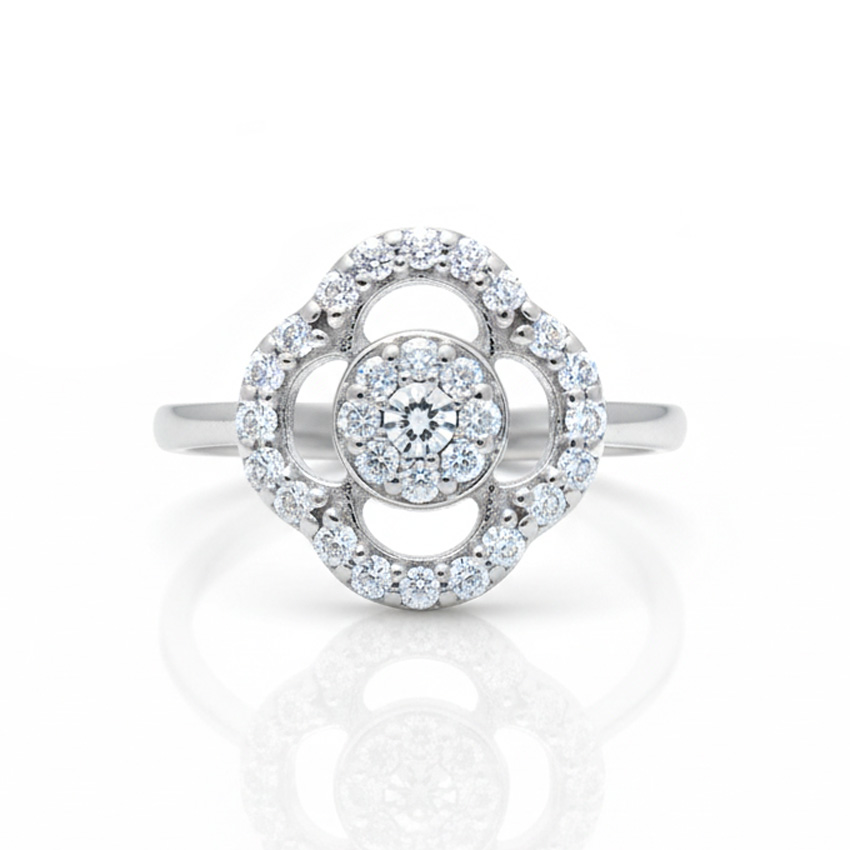 SORTIJA ORO BLANCO 18KL CIRCONITAS