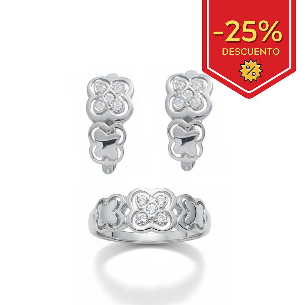 SORTIJA ORO BLANCO 18KL CIRCONITAS
