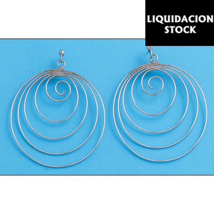 PENDIENTE ESPIRAL PLATA 925MM