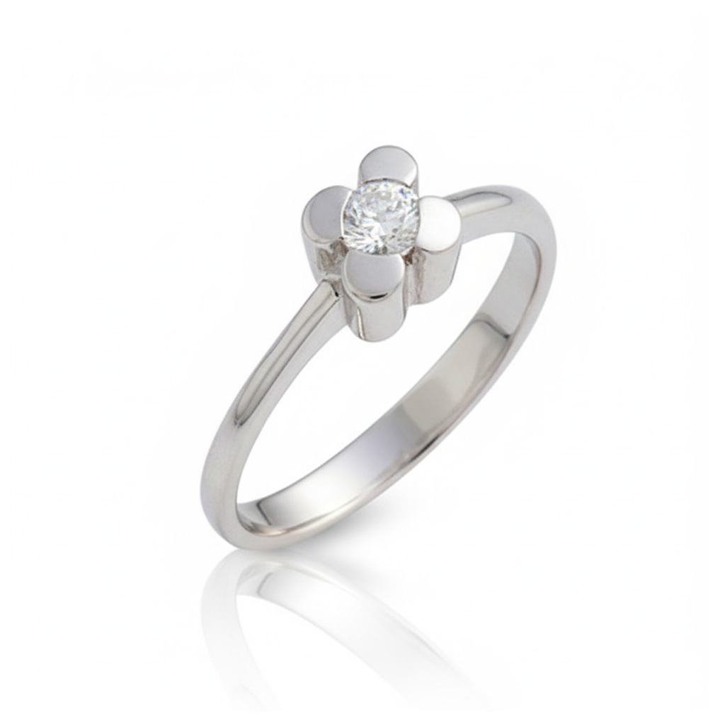 SORTIJA ORO BLANCO 18KL DIAMANTE