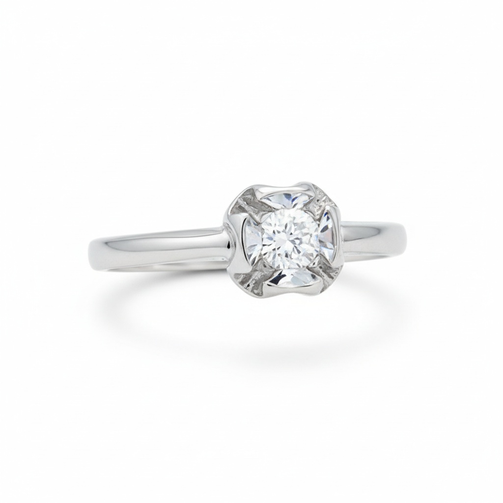 SORTIJA ORO BLANCO 18KL DIAMANTE