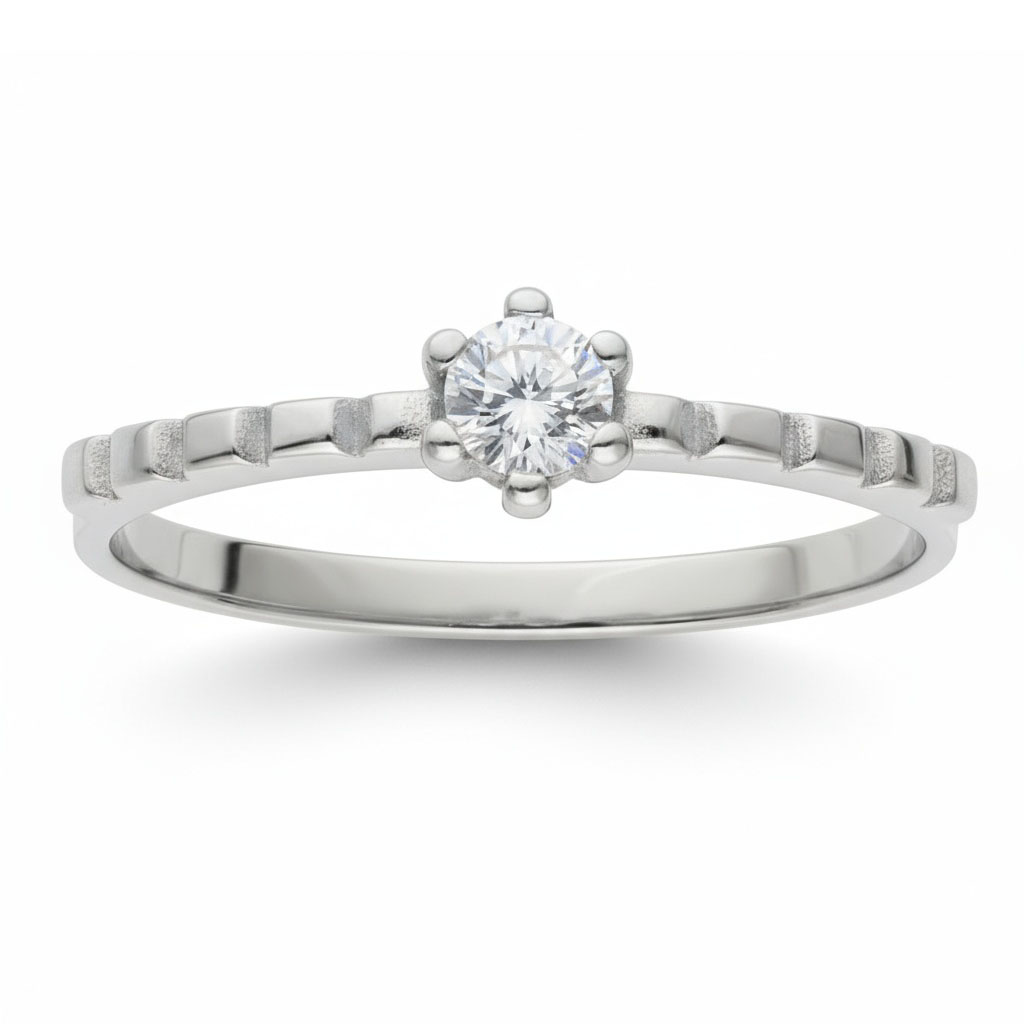 SORTIJA ORO BLANCO 18KL DIAMANTE