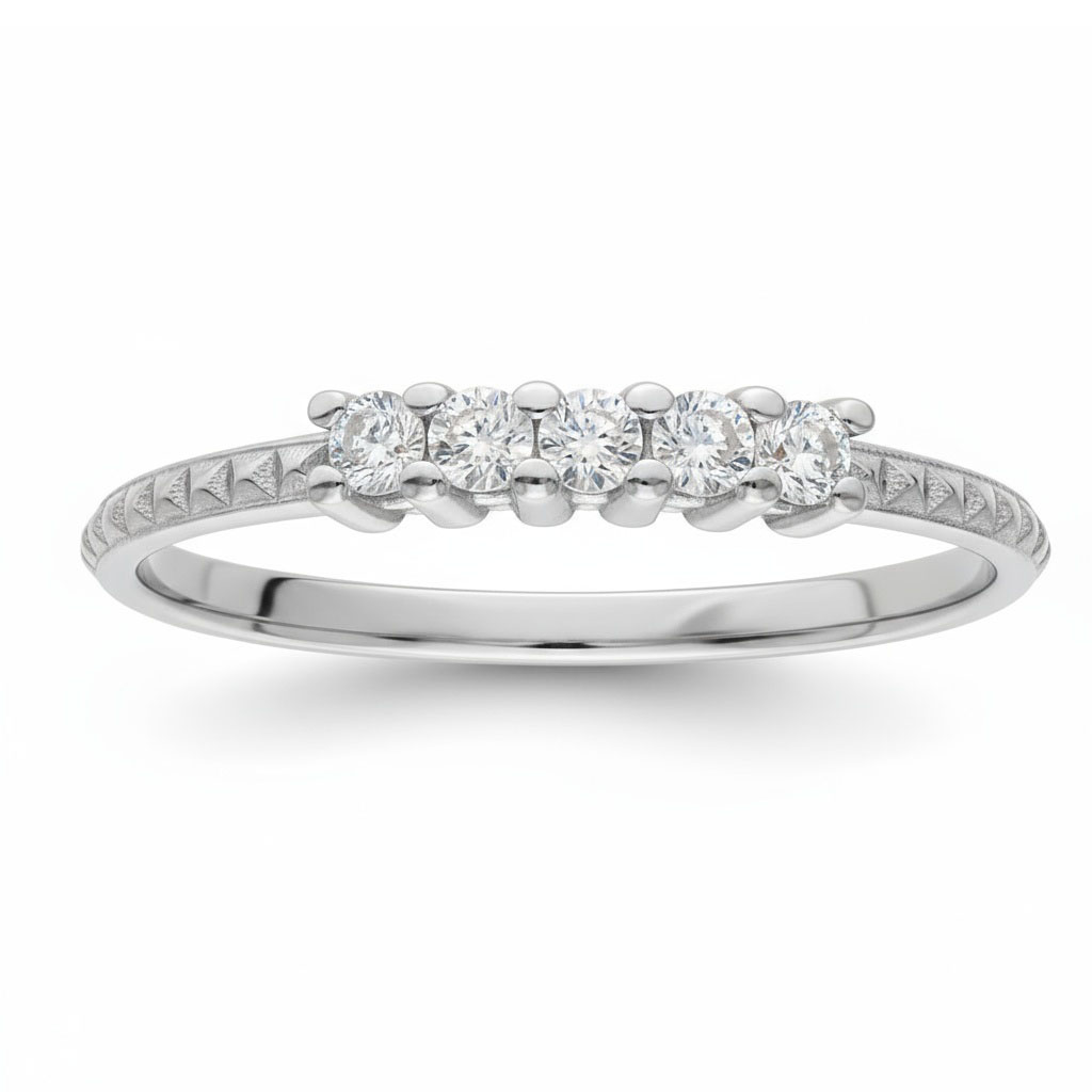 SORTIJA ORO BLANCO 18KL DIAMANTES