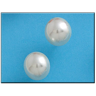 PENDIENTE PERLA SHELL 12MM PLATA 925MM 