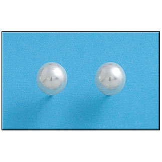 PENDIENTE PERLA SHELL 8MM PLATA 925MM 