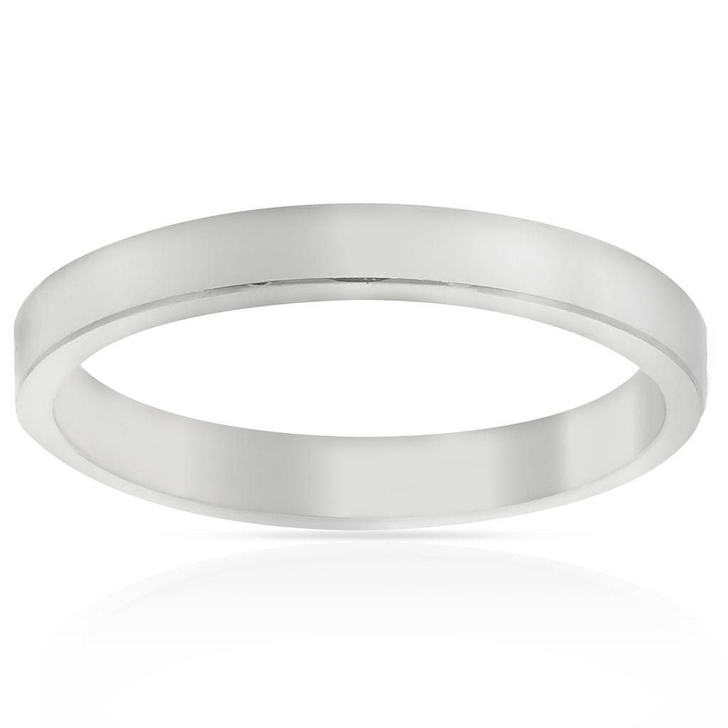 ALIANZA PLATA 925MM CANTO RECTO - 3MM