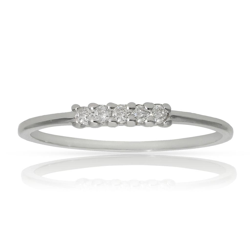SORTIJA ORO BLANCO 18KL DIAMANTES - STOCK
