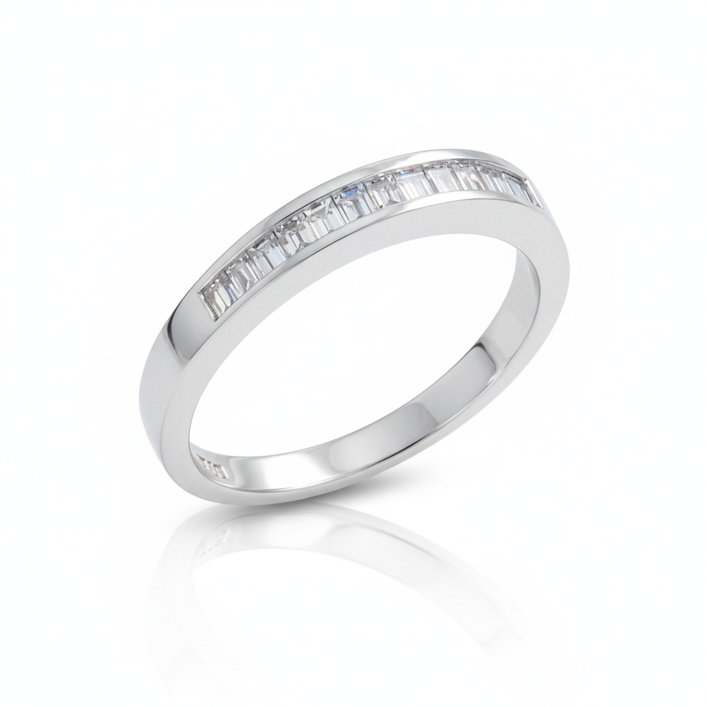SORTIJA ORO BLANCO 18KL DIAMANTES - STOCK