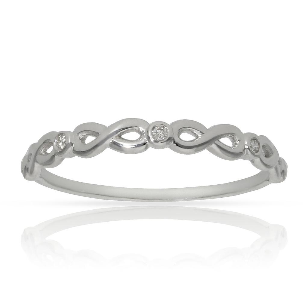 SORTIJA ORO BLANCO 18KL DIAMANTES INFINITOS - STOCK