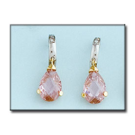 PENDIENTES BICOLOR ORO 18KL ROSA