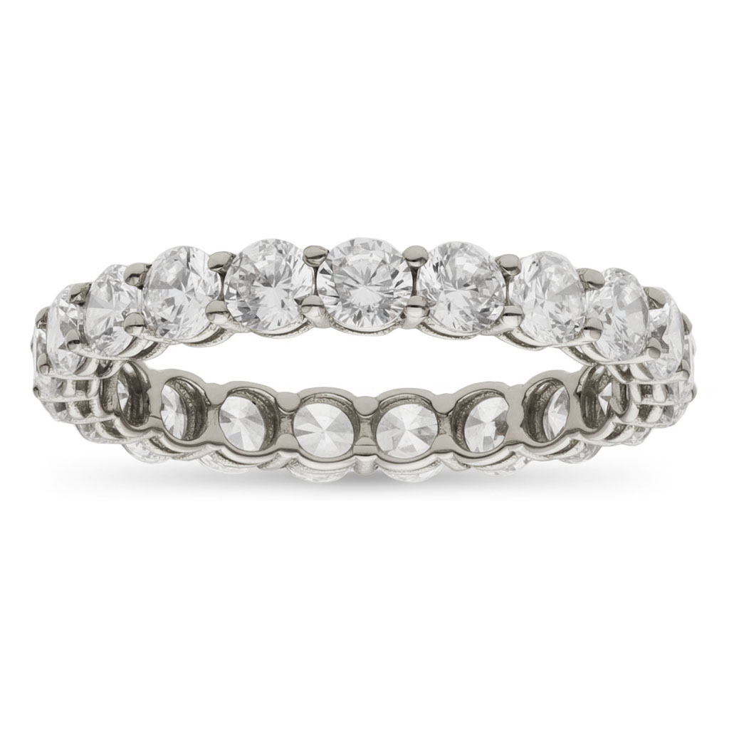 SORTIJA ORO BLANCO 18KL INFINITY CIRCONITAS - 3MM