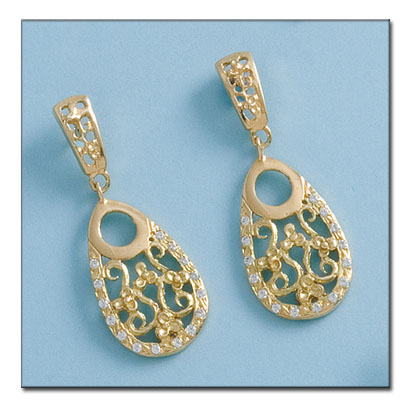 PENDIENTES CIRCONITAS ORO 18KL