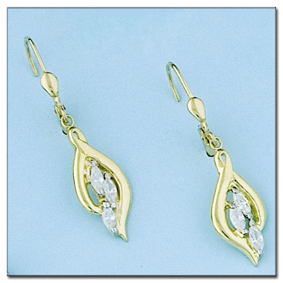 PENDIENTES CIRCONITAS ORO 18KL