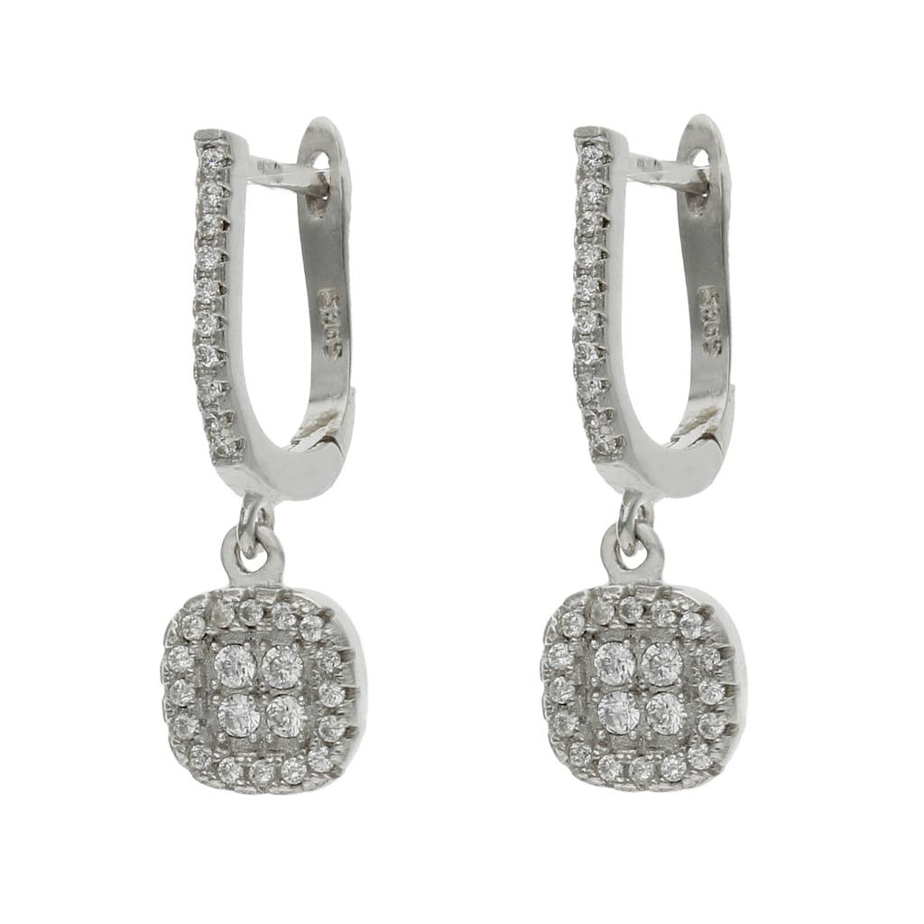 PENDIENTES CIRCONITAS PLATA 925MM - 8x24MM