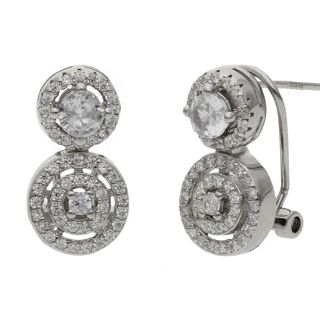 PENDIENTES CIRCONITAS PLATA 925MM - 9x17MM