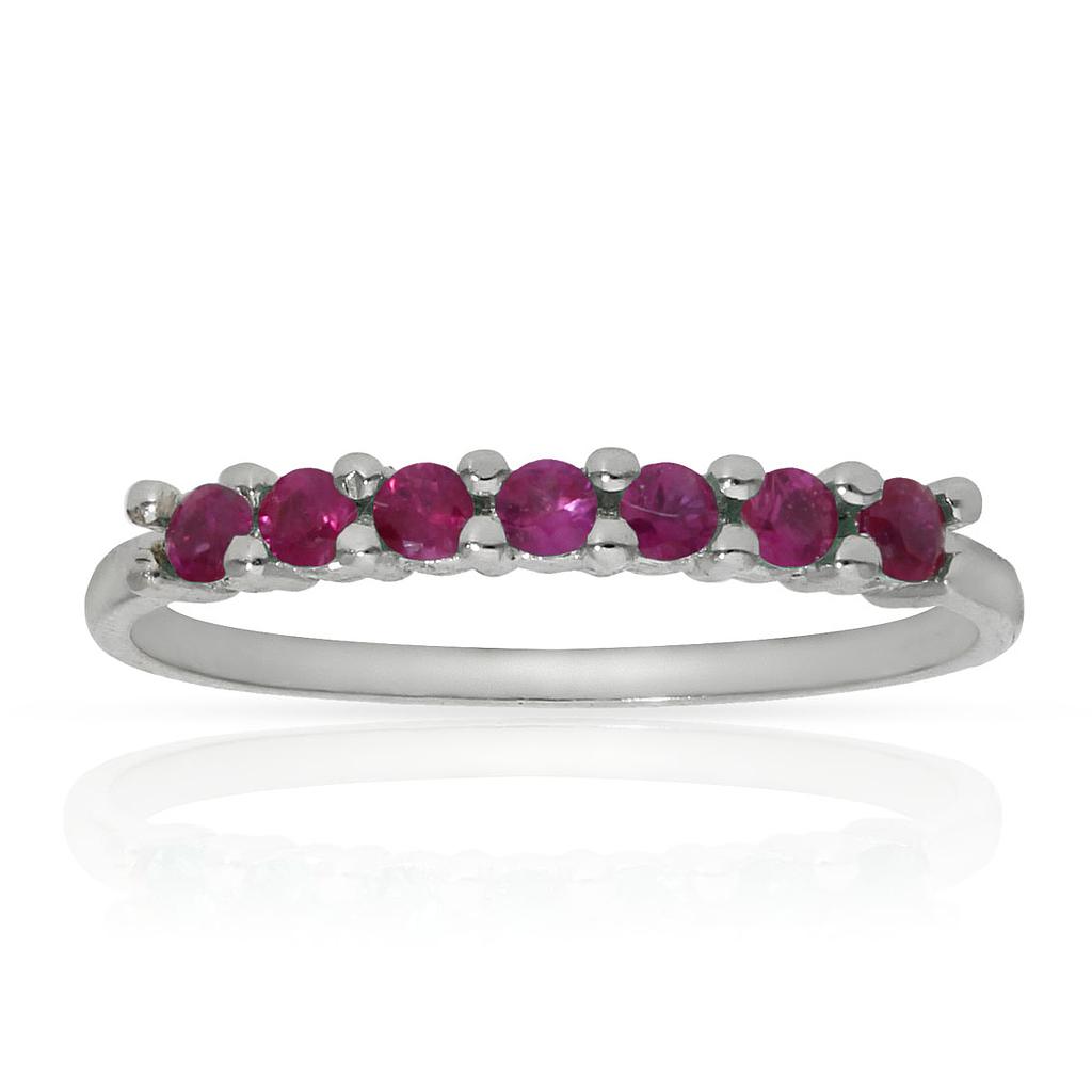SORTIJA ORO BLANCO 18KL RUBIES FINOS