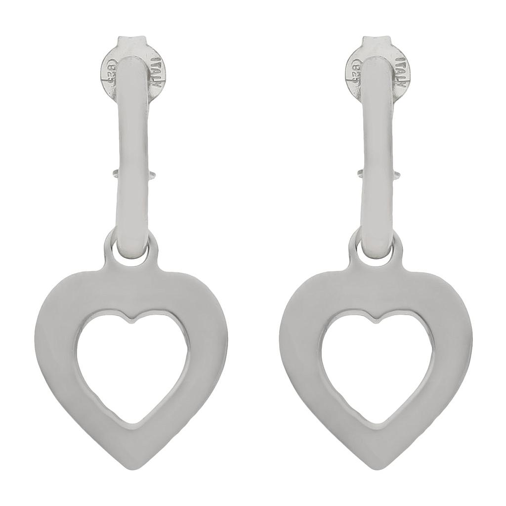 PENDIENTES CORAZON PLATA 925MM