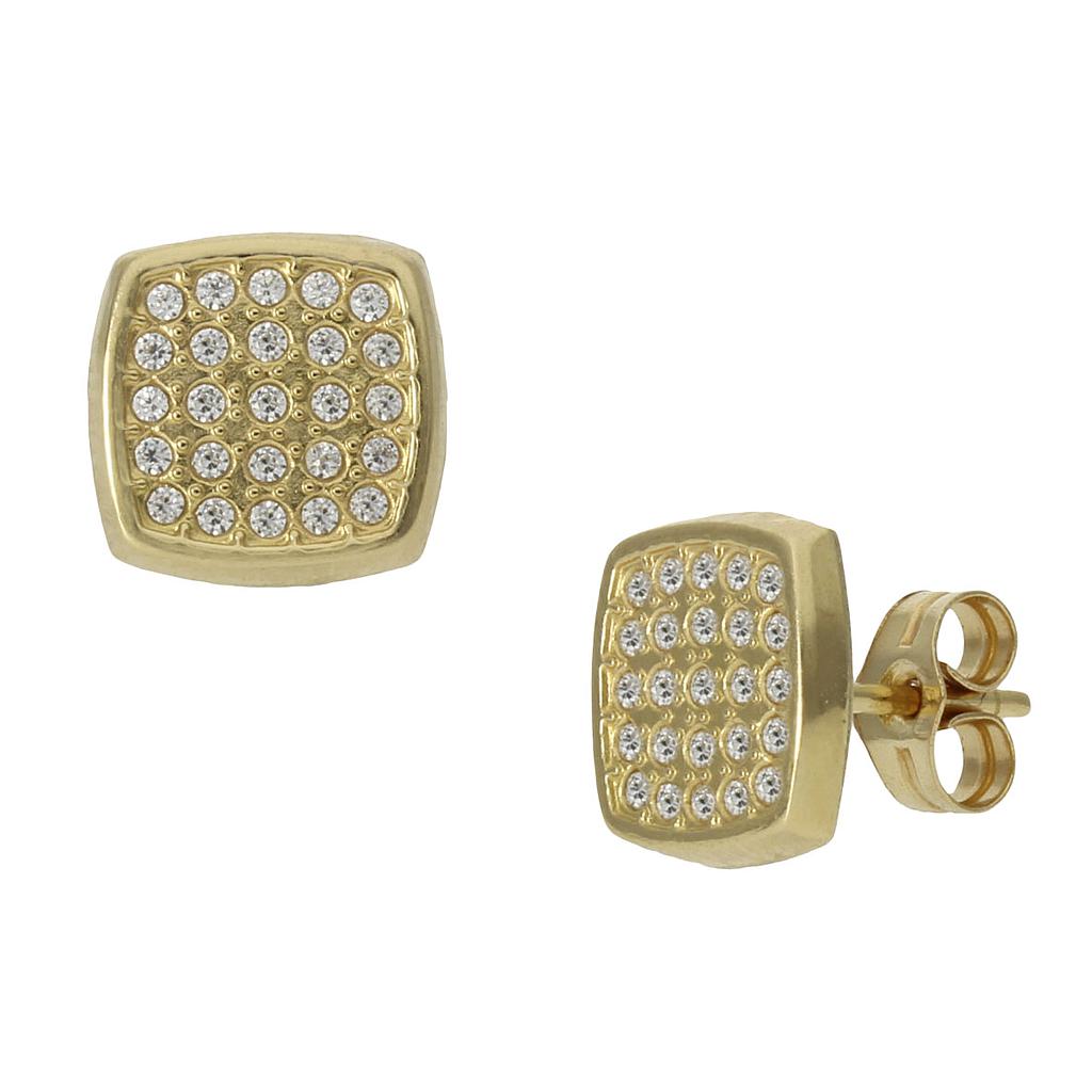 PENDIENTES CUADRADOS ORO 18KL - 8X8MM