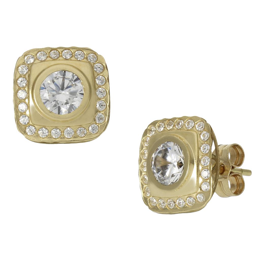 PENDIENTES CUADRADOS ORO 18KL - 9X9MM