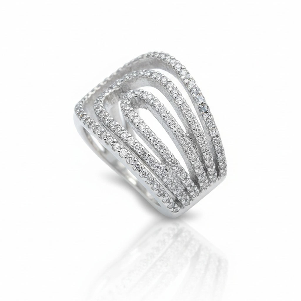 SORTIJAS ORO BLANCO 18KL DIAMANTES
