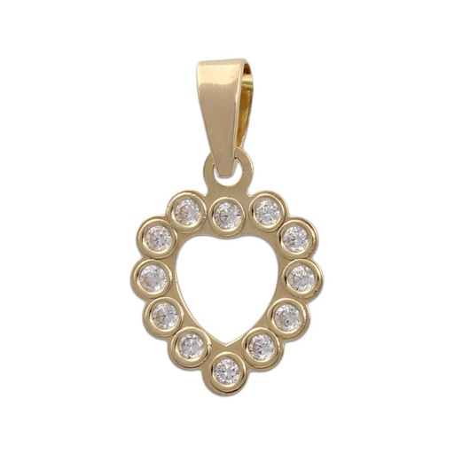 COLGANTE ORO 18KL CIRCONITAS CORAZON