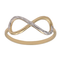 [S981] SORTIJA INFINITO BICOLOR ORO 18KL