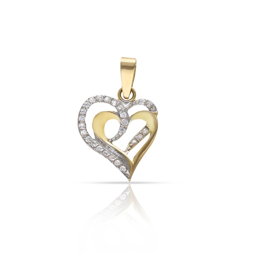 COLGANTE ORO 18KL CORAZON CIRCONITAS