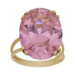 [S4641] SORTIJA ORO 18KL - PIEDRA ROSA