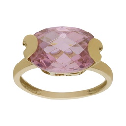 [S390] SORTIJA ORO 18KL - PIEDRA ROSA