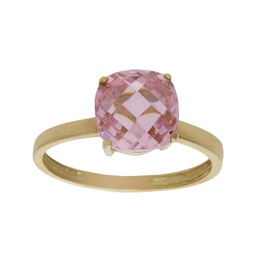 [S125] SORTIJA ORO 18KL - PIEDRA ROSA