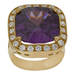 [S1097] SORTIJA ORO 18KL - PIEDRA VIOLETA