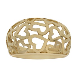 [S909] SORTIJA ORO 18KL CALADA CORAZONES
