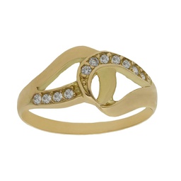 [S905] SORTIJA ORO 18KL CIRCONITAS