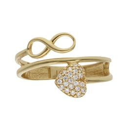 [S1013] SORTIJA ORO 18KL CORAZON + INFINITO