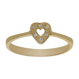 [S1182] SORTIJA ORO 18KL CORAZON CIRCONITAS