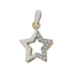 [G58] COLGANTE BICOLOR ORO 18KL ESTRELLA