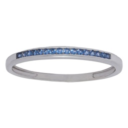 [S955] SORTIJA ORO BLANCO 18KL - COLOR AZUL