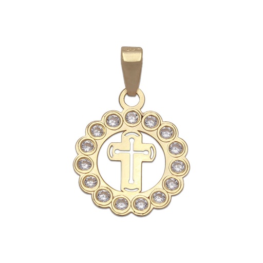 COLGANTE ORO 18KL CRUZ  - 12MM