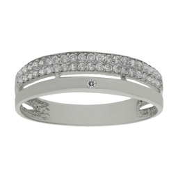 [S827] SORTIJA ORO BLANCO 18KL CIRCONITAS